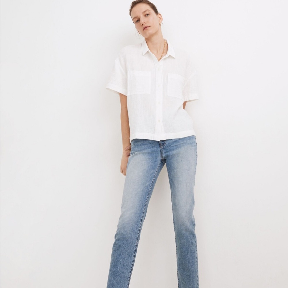 Madewell Lightspun Beachside White Shirt
